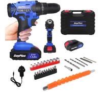 Perceuse Visseuse Devisseuse Sans Fil 21V, avec 2x Batteries, 45Nm, 25+1 Réglages de Couple, 2 Vitesse, 26 Accessoires
