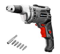 GRAPHITE Perceuse-visseuse sans fil 520W, vitesse de rotation 0-4200 tr/min, coffret de transport ; réglage de la vitesse et de la profondeur de vissage ; porte-embout ¼" 6,35 mm ; câble de 4 m, poign
