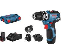 Perceuse-visseuse FlexiClick 12 V GSR 12V-35 FC + 2 batteries 3 Ah + chargeur + coffret L-BOXX BOSCH 06019H3000