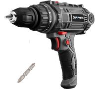 Perceuse-visseuse GRAPHITE sur secteur 300W, mandrin auto-serrant 10 mm, mallette de transport