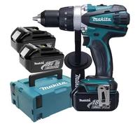 MAKITA Perceuse-visseuse sans fil Li-ion 3x batterie 18V 3,0 Ah, systainer DDF458RF3J