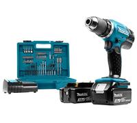 Perceuse visseuse LXT 18V avec kit d'accessoires + 2 batteries 3Ah + chargeur + coffret - MAKITA - DDF453SFX1
