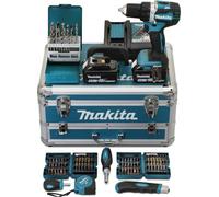 Perceuse visseuse MAKITA DDF484RTX6 18 V - 5 Ah - Ø 13 mm + Coffret 96 accessoires + 2 batteries LXT® 18V - 5Ah