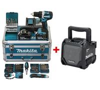 Perceuse visseuse MAKITA LXT DDF484RTX6 avec accessoires + Enceinte DMR202B