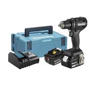 Perceuse visseuse Noire LXT 50Nm - MAKITA - avec 2 batteries 5Ah 18V - chargeur - MAKPAC - DDF485RTJB