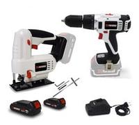 Perceuse visseuse percussion 20V XP2CID20LI + Scie sauteuse XPJS20LI - Bois-Acier + 2 Bat. 2 Ah et chargeur