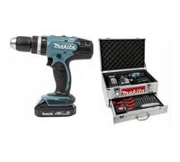 Perceuse visseuse ? percussion Diam13mm 18V 1.5Ah + Accessoires DHP453SYEX Makita