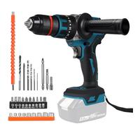 Perceuse Visseuse sans fil 120 N·m pour Makita 18V (sans batterie) | 1350RPM Perceuse combinée électrique sans balais, embrayage 20+3, mandrin 13mm, kit tournevis et forets