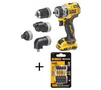 Perceuse visseuse sans fil 12V DCD703L2T-QW + 5 embouts Impacts Torsion Flextorq Torx T20 DEWALT