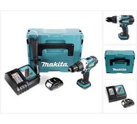 Perceuse-visseuse sans fil 18V 91 Nm Makita DDF 458 Y1J-D en Makpac avec 1x batterie BL1815N 1,5 Ah et chargeur DC18RC
