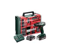 Perceuse-visseuse sans fil 18V BS18 - METABO - avec 2 batteries 18V 2,0 Ah - chargeur et coffret d'accessoires - 602207710