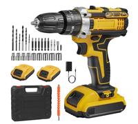 Perceuse Visseuse Sans Fil,18V Visseuse Devisseuse avec 2 Batteries 2.0 Ah | 45 Nm Perceuse à Percussion Sans Fil,2 Vitesses,Léger-1,2 kg，pour percer et visser bois, métal et plastique en bricolage