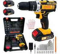 Perceuse Visseuse Sans Fil 18V,Visseuse Devisseuse Sans Fil avec 2 Batteries,45Nm, 2 Vitesses, 25+3 RéGlages De Couple, Lumières
