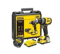 Stanley - Perceuse-visseuse sans fil 18V, 2 batteries 2,0 Ah Li-Ion, chargeur SFMCD725D2K-QW