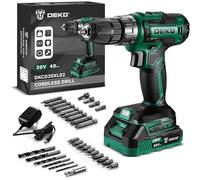 Perceuse-visseuse sans fil 20V pour femmes - Kit de perceuse électrique - Avec batterie et chargeur - Pour travaux sur bois et usage domestique - Modèle DKCD20XL02L-AZ01