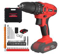 Perceuse-visseuse sans fil - 21V Lithium-ion - 2700 tr/min - Kit d'accessoires de 29 pièces - Lampe de travail LED - 1 batterie et chargeur