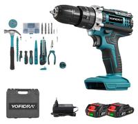 Perceuse-visseuse sans fil, 25 réglages de couple, éclairage LED, lot de 32 pièces, modèle B