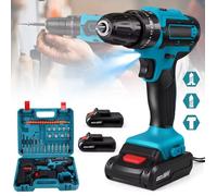 Perceuse visseuse sans fil 28V, ensemble de perceuses à batterie, jeu de tournevis électriques, 32 réglages de couple, 1350rpm, LED