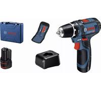 Bosch Perceuse-visseuse sans-fil GSR 12V-15 – 10 accessoires, 2x GBA 12V 2,0Ah, chargeur, coffret