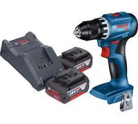 Perceuse-visseuse sans fil Bosch GSR 18V-45 Professional 18 V 45 Nm sans balais + 2 batteries 4,0 Ah + chargeur