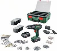Perceuse-Visseuse sans fil Bosch UniversalDrill 18, 2 Batteries 1.5Ah, 241 Accessoires, Système PowerForAll