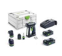 Perceuse visseuse sans fil C 18 HPC 4.0 I-SET - FESTOOL - averc 2 batteries 18V 4.0Ah - chargeur - accessoires - Systainer - 577617