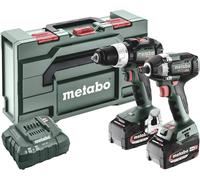 Perceuse-visseuse sans fil, Clé à chocs sans fil Metabo BSLBL+SSWLT300BL 685203000 18 V 5.2 Ah Li-Ion + batterie, + chargeur