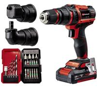 Perceuse-visseuse sans fil Einhell Power X-Change TE-CD 18/45 3X-Li +22 4513990 18 V 2 Ah + adaptateur coudé, + chargeur, + batterie