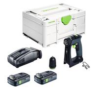 Perceuse-visseuse sans fil Festool CXS 18-Basic 18 V 40 Nm sans balais + 2 batteries 4,0 Ah + chargeur rapide + Systainer