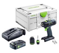 Perceuse-visseuse sans fil Festool T 18+3 Basic 18 V 50 Nm Brushless + 1 batterie 4,0 Ah + chargeur + Systainer