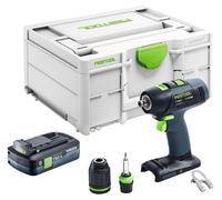 Perceuse-visseuse sans fil Festool T 18+3-Basic 18 V 50 Nm Brushless + 1 batterie 4,0 Ah + Systainer - sans chargeur