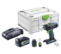 Perceuse-visseuse sans fil Festool T 18+3-Basic 18 V 50 Nm Brushless + 1 batterie 5,0 Ah + chargeur rapide + Systainer