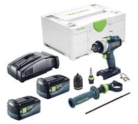 Perceuse-visseuse sans fil Festool TDC 18/4-Basic 18 V 75 Nm Brushless + 2 batteries 5,0 Ah + chargeur rapide + Systainer