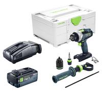 Perceuse-visseuse sans fil Festool TDC 18/4-Basic 18 V 75 Nm sans balais + 1 batterie 8,0 Ah + chargeur rapide + Systainer
