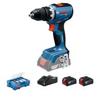 Bosch Perceuse-visseuse sans fil GSR 18V-65 avec 2 batteries 4,0Ah, chargeur, L-BOXX 06019N3207