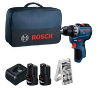 Perceuse-visseuse sans fil GSR12V-31, 2 batteries GBA12V-20, jeu de forets et embouts, le tout dans une sacoche à outils