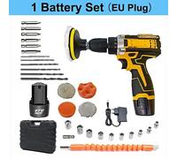 Perceuse-visseuse sans fil lithium-ion - 307H. Coffret comprenant une perceuse-visseuse, 31 accessoires et 1 batterie. Tension : 12 V. Couple : 28 Nm. Vitesse : 1 350 tr/min. Mandrin : 10 mm