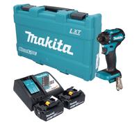Perceuse-visseuse sans fil Makita DDF 083 RTK 18 V 40 Nm 1/4" sans balais + 2 batteries 5,0 Ah + chargeur + mallette