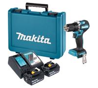 Perceuse-visseuse sans fil Makita DDF 487 RGE 18 V 40 Nm sans balais + 2 batteries 6,0 Ah + chargeur + mallette