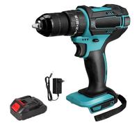 Perceuse-visseuse sans fil - Perceuse et visseuse 3-en-1 - 520 Nm, 4 000 tr/min, mandrin à serrage rapide de 10 mm, 21 V - 1 batterie, prise UE