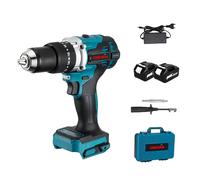 Perceuse-visseuse sans fil sans balais, couple de 650NM, 20+3 réglages de couple, 2 batteries Prise UE BObjets Perceuse électriqueChargeur UEBatterieAccessoiresBoîte plastique