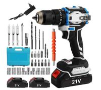 Perceuse-visseuse sans fil sans balais - Percuteur multifonction 3-en-1 - 2 vitesses - 70 Nm - Lumière LED - 2 batteries