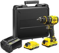 Perceuse Visseuse sans Fil Stanley Fatmax V20, 18V, Brushless, 80Nm, 2 Batteries 2Ah, SFMCD720D2K-QW