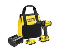 Stanley - Perceuse-visseuse sans fil 18 V, 2 batteries 1,5 Ah Li-Ion, chargeur SFMCD700C2S-QW