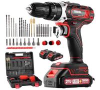 Perceuse-visseuse sans fil TEENO 21V (pour batteries Makita) 45 Nm, 2x2.0Ah, 2 vitesses, 39 accessoires