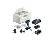 Perceuse-visseuse sans fil TXS 18 C 3,0-Set - FESTOOL - avec 2 batteries 18V 3.0Ah - chargeur - Systainer - 576896
