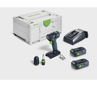 Perceuse-visseuse sans fil TXS 18 TBX 4,0 I-Plus - FESTOOL - avec 2 batteries 4Ah - chargeur - SYSTAINER - 579347