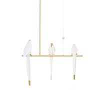 Perch Light Petite Suspension Branche Laiton/Blanc Variable