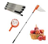 Perche De Cueillette Fruits Attrape-mangues télescopique avec collecteur | Panier Cueilleur Avocat Agrumes en Verger Pour Verger Ferme Arrière-Cour Bosquet Plantation Cour Et