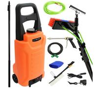 perche télescopique à eau de 7,35m & réservoir d'eau de 30L sur roue Kit de nettoyage de vitres